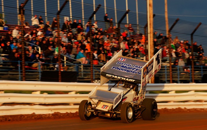 Hanover driver Logan Schuchart, in his first season in the World of Outlaws, drives a time trial before racing the Pennsylvania Posse at Williams Grove Speedway on Friday, May 16, 2014. The World of Outlaws raced their first night of the season at Williams Grove against the Pennsylvania Posse on Friday, May 16, 2014. Chris Dunn — Daily Record/Sunday News