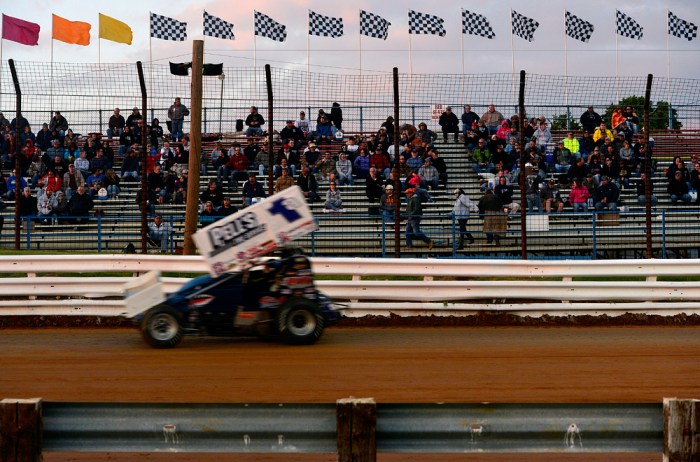 Hanover driver Jacob Allen drives a time trial before the World of Outlaws and the Pennsylvania Posse raced Friday, May 16, 2014, at Williams Grove Speedway. The World of Outlaws raced their first night of the season at Williams Grove against the Pennsylvania Posse on Friday, May 16, 2014. Chris Dunn — Daily Record/Sunday News